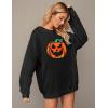 imageZeagoo Christmas Sweatshirt for Women Crewneck Christmas Tree Long Sleeve Shirt Xmas Holiday Party Pullover Sweater TopsBlackpumpkin