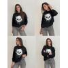 imageZeagoo Christmas Sweatshirt for Women Crewneck Christmas Tree Long Sleeve Shirt Xmas Holiday Party Pullover Sweater TopsBlackskull