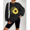 imageZeagoo Christmas Sweatshirt for Women Crewneck Christmas Tree Long Sleeve Shirt Xmas Holiday Party Pullover Sweater TopsBlacksun Floral