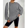 imageZeagoo Christmas Sweatshirt for Women Crewneck Christmas Tree Long Sleeve Shirt Xmas Holiday Party Pullover Sweater TopsGrey