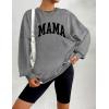 imageZeagoo Christmas Sweatshirt for Women Crewneck Christmas Tree Long Sleeve Shirt Xmas Holiday Party Pullover Sweater TopsGrey Print