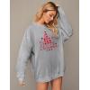 imageZeagoo Christmas Sweatshirt for Women Crewneck Christmas Tree Long Sleeve Shirt Xmas Holiday Party Pullover Sweater TopsGreyred Tree