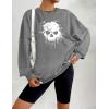 imageZeagoo Christmas Sweatshirt for Women Crewneck Christmas Tree Long Sleeve Shirt Xmas Holiday Party Pullover Sweater TopsGreyskull
