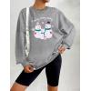 imageZeagoo Christmas Sweatshirt for Women Crewneck Christmas Tree Long Sleeve Shirt Xmas Holiday Party Pullover Sweater TopsGreysnowman