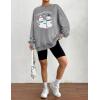 imageZeagoo Christmas Sweatshirt for Women Crewneck Christmas Tree Long Sleeve Shirt Xmas Holiday Party Pullover Sweater TopsGreysnowman