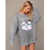 imageZeagoo Christmas Sweatshirt for Women Crewneck Christmas Tree Long Sleeve Shirt Xmas Holiday Party Pullover Sweater TopsGreysnowman