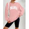 imageZeagoo Christmas Sweatshirt for Women Crewneck Christmas Tree Long Sleeve Shirt Xmas Holiday Party Pullover Sweater TopsPink Print