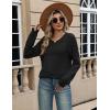 imageZeagoo Sweaters for Women Long Sleeve Tops Soft Knit Crew Neck Pullover Sweater Lightweight Crochet 2025 Fall OutfitsA Black