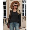 imageZeagoo Sweaters for Women Long Sleeve Tops Soft Knit Crew Neck Pullover Sweater Lightweight Crochet 2025 Fall OutfitsA Black