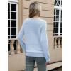 imageZeagoo Sweaters for Women Long Sleeve Tops Soft Knit Crew Neck Pullover Sweater Lightweight Crochet 2025 Fall OutfitsA Blue
