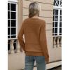 imageZeagoo Sweaters for Women Long Sleeve Tops Soft Knit Crew Neck Pullover Sweater Lightweight Crochet 2025 Fall OutfitsA Light Brown