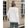 imageZeagoo Sweaters for Women Long Sleeve Tops Soft Knit Crew Neck Pullover Sweater Lightweight Crochet 2025 Fall OutfitsA White