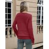 imageZeagoo Sweaters for Women Long Sleeve Tops Soft Knit Crew Neck Pullover Sweater Lightweight Crochet 2025 Fall OutfitsA Wine Red