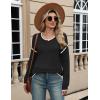 imageZeagoo Sweaters for Women Long Sleeve Tops Soft Knit Crew Neck Pullover Sweater Lightweight Crochet 2025 Fall OutfitsBlack B1