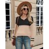 imageZeagoo Sweaters for Women Long Sleeve Tops Soft Knit Crew Neck Pullover Sweater Lightweight Crochet 2025 Fall OutfitsBlackapricot