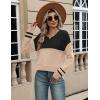 imageZeagoo Sweaters for Women Long Sleeve Tops Soft Knit Crew Neck Pullover Sweater Lightweight Crochet 2025 Fall OutfitsBlackapricot