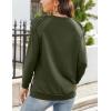 imageZeagoo Tunic Tops for Women 2025 fall Long Sleeve Shirts Dressy Casual Crewneck Pleated Cute Tops Side Split SweatshirtsArmy Green