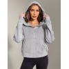 imageZeagoo Women Plus Size Zipper Hoodie Long Sleeve 2024 Trendy Sweatshirts Athletic Cropped Tops Dark Grey LargeAgrey