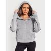 imageZeagoo Women Plus Size Zipper Hoodie Long Sleeve 2024 Trendy Sweatshirts Athletic Cropped Tops Dark Grey LargeAgrey
