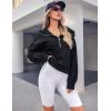 imageZeagoo Women Plus Size Zipper Hoodie Long Sleeve 2024 Trendy Sweatshirts Athletic Cropped Tops Dark Grey LargeBlack