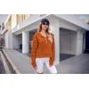 imageZeagoo Women Plus Size Zipper Hoodie Long Sleeve 2024 Trendy Sweatshirts Athletic Cropped Tops Dark Grey LargeBrick Red