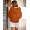 imageZeagoo Women Plus Size Zipper Hoodie Long Sleeve 2024 Trendy Sweatshirts Athletic Cropped Tops Dark Grey LargeBrick Red