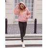 imageZeagoo Women Plus Size Zipper Hoodie Long Sleeve 2024 Trendy Sweatshirts Athletic Cropped Tops Dark Grey LargePink