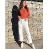 imageZeagoo Womens 2024 Sweater Tops Long Sleeve V Neck Ribbed Knit Slim Fitted Casual Work Basic Shirts SXXLCaramel
