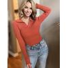imageZeagoo Womens 2024 Sweater Tops Long Sleeve V Neck Ribbed Knit Slim Fitted Casual Work Basic Shirts SXXLCaramel