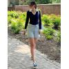 imageZeagoo Womens 2024 Sweater Tops Long Sleeve V Neck Ribbed Knit Slim Fitted Casual Work Basic Shirts SXXLPat1