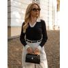 imageZeagoo Womens 2024 Sweater Tops Long Sleeve V Neck Ribbed Knit Slim Fitted Casual Work Basic Shirts SXXLPat2
