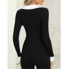imageZeagoo Womens 2024 Sweater Tops Long Sleeve V Neck Ribbed Knit Slim Fitted Casual Work Basic Shirts SXXLPat2