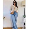imageZeagoo Womens 2024 Sweater Tops Long Sleeve V Neck Ribbed Knit Slim Fitted Casual Work Basic Shirts SXXLPat3