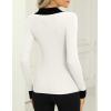 imageZeagoo Womens 2024 Sweater Tops Long Sleeve V Neck Ribbed Knit Slim Fitted Casual Work Basic Shirts SXXLPat4