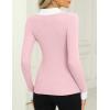 imageZeagoo Womens 2024 Sweater Tops Long Sleeve V Neck Ribbed Knit Slim Fitted Casual Work Basic Shirts SXXLPat5
