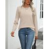 imageZeagoo Womens 2025 Fall Sweaters Long Sleeve Tops Classic Crew Neck Pullover Sweaters Loose Dressy Casual Basic ClothesApricot
