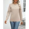 imageZeagoo Womens 2025 Fall Sweaters Long Sleeve Tops Classic Crew Neck Pullover Sweaters Loose Dressy Casual Basic ClothesApricot