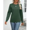 imageZeagoo Womens 2025 Fall Sweaters Long Sleeve Tops Classic Crew Neck Pullover Sweaters Loose Dressy Casual Basic ClothesArmy Green