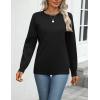 imageZeagoo Womens 2025 Fall Sweaters Long Sleeve Tops Classic Crew Neck Pullover Sweaters Loose Dressy Casual Basic ClothesBlack
