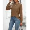 imageZeagoo Womens 2025 Fall Sweaters Long Sleeve Tops Classic Crew Neck Pullover Sweaters Loose Dressy Casual Basic ClothesBrown