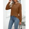 imageZeagoo Womens 2025 Fall Sweaters Long Sleeve Tops Classic Crew Neck Pullover Sweaters Loose Dressy Casual Basic ClothesCoffee