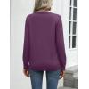 imageZeagoo Womens 2025 Fall Sweaters Long Sleeve Tops Classic Crew Neck Pullover Sweaters Loose Dressy Casual Basic ClothesDark Purple
