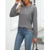 imageZeagoo Womens 2025 Fall Sweaters Long Sleeve Tops Classic Crew Neck Pullover Sweaters Loose Dressy Casual Basic ClothesGray