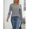 imageZeagoo Womens 2025 Fall Sweaters Long Sleeve Tops Classic Crew Neck Pullover Sweaters Loose Dressy Casual Basic ClothesGray