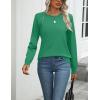 imageZeagoo Womens 2025 Fall Sweaters Long Sleeve Tops Classic Crew Neck Pullover Sweaters Loose Dressy Casual Basic ClothesGreen