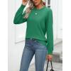 imageZeagoo Womens 2025 Fall Sweaters Long Sleeve Tops Classic Crew Neck Pullover Sweaters Loose Dressy Casual Basic ClothesGreen