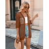 imageZeagoo Womens 2025 Summer Crochet Lightweight Cardigan Short Sleeve Boho Kimono Oversized Open Front Sweater TopsCaramel