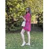 imageZeagoo Womens 2025 Summer Crochet Lightweight Cardigan Short Sleeve Boho Kimono Oversized Open Front Sweater TopsRose Red