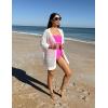 imageZeagoo Womens 2025 Summer Crochet Lightweight Cardigan Short Sleeve Boho Kimono Oversized Open Front Sweater TopsWhite