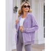 imageZeagoo Womens Lightweight Hoodies Full Zip Up Oversized Sweatshirts with Pockets Long Sleeve Thin Casual Hooded JacketsPurple